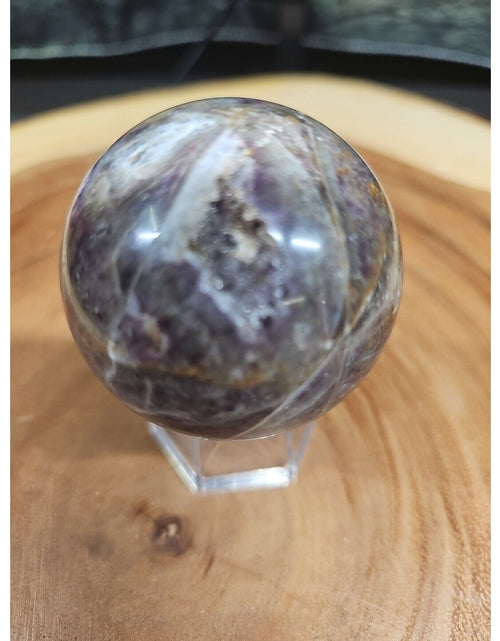 Load image into Gallery viewer, Chevron Amethyst. .66lbs 56mm. W/Stand
