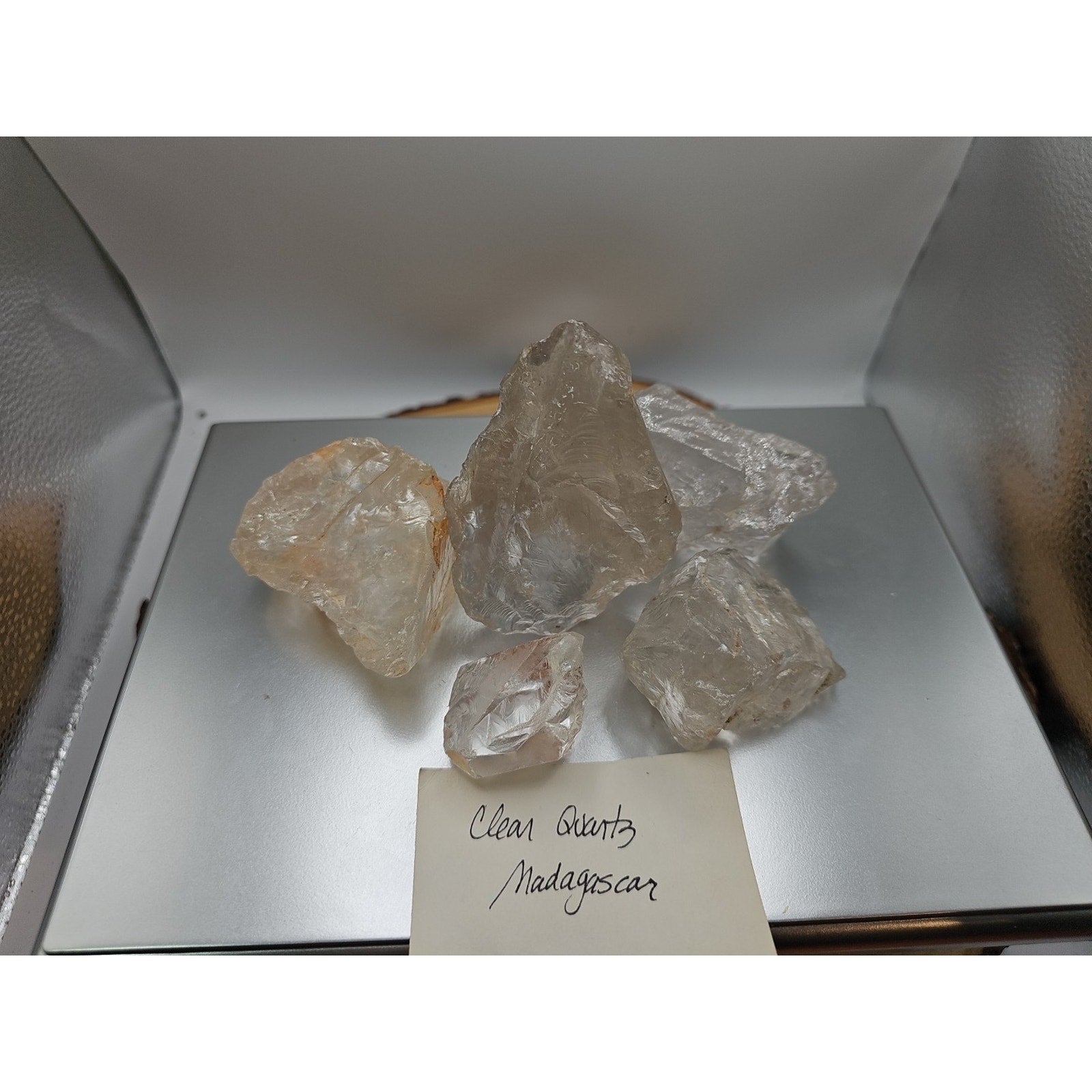 Quartz Crystal Clusters 1.48lbs 5pcs From Madagascar