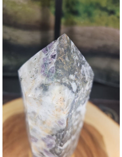 Load image into Gallery viewer, 3.41LB 1Pcs Natural Rainbow Fluorite Quartz Crystal Point Tower Polished Healing
