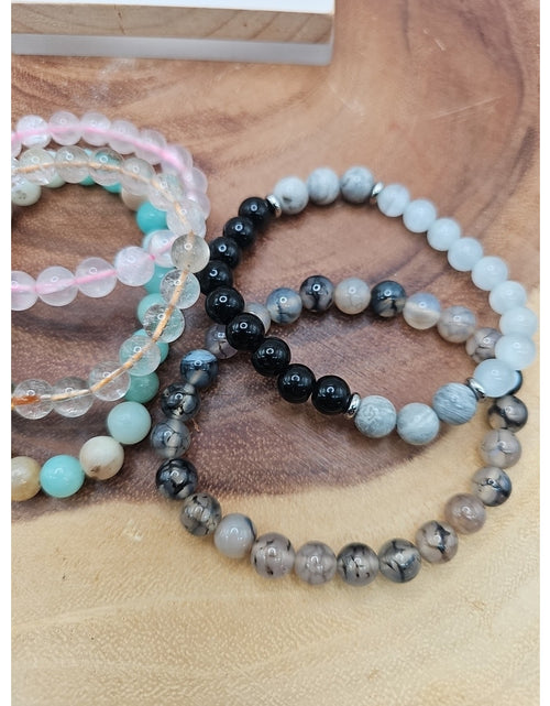 Load image into Gallery viewer, Natural Quartz Crystal Bracelets Lot 7pcs
