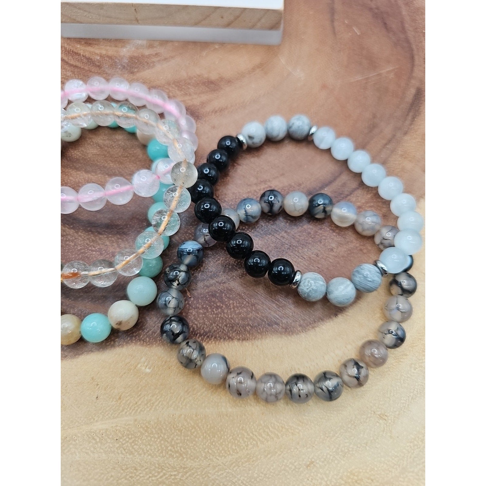 Natural Quartz Crystal Bracelets Lot 7pcs