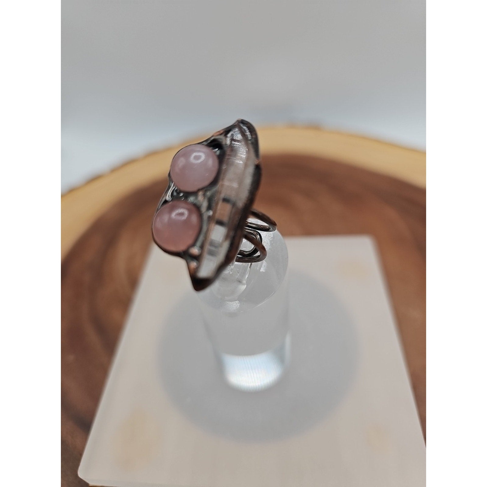 Adjustable Quartz Crystal Ring