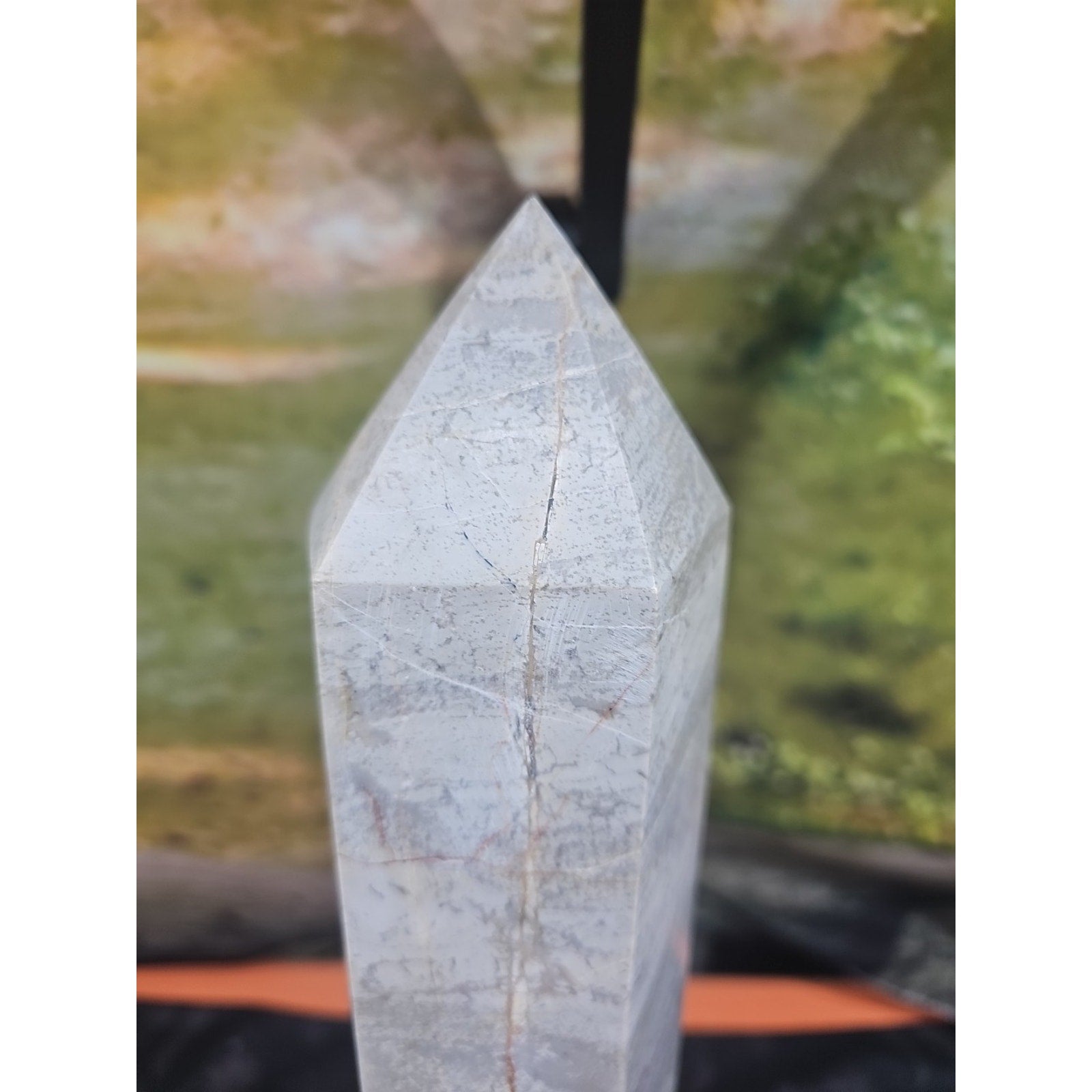 6.66lbs 12in Tall Ocean Jasper Crystal Point