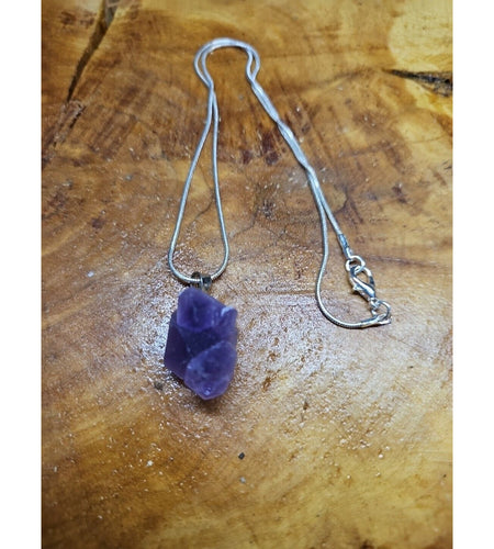 Amethyst Necklace Sterling Silver Chain