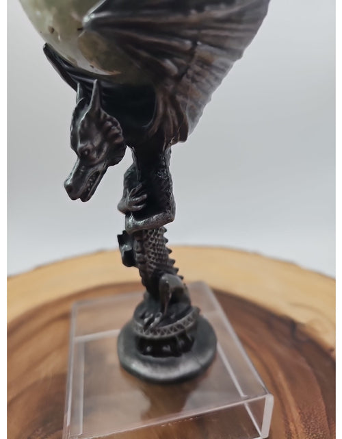 Load image into Gallery viewer, 1lb 70mm Green Quartz W/Dragon Stand
