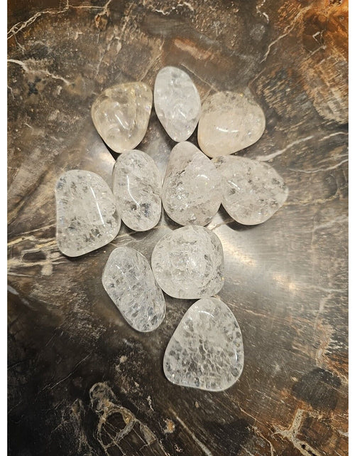 Load image into Gallery viewer, 5 Pack Crackel Quartz Tumbled Stones:
