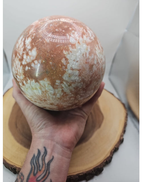Load image into Gallery viewer, 10.42LB Natural Chocolate Agate Sphere Ball Reiki Gem
