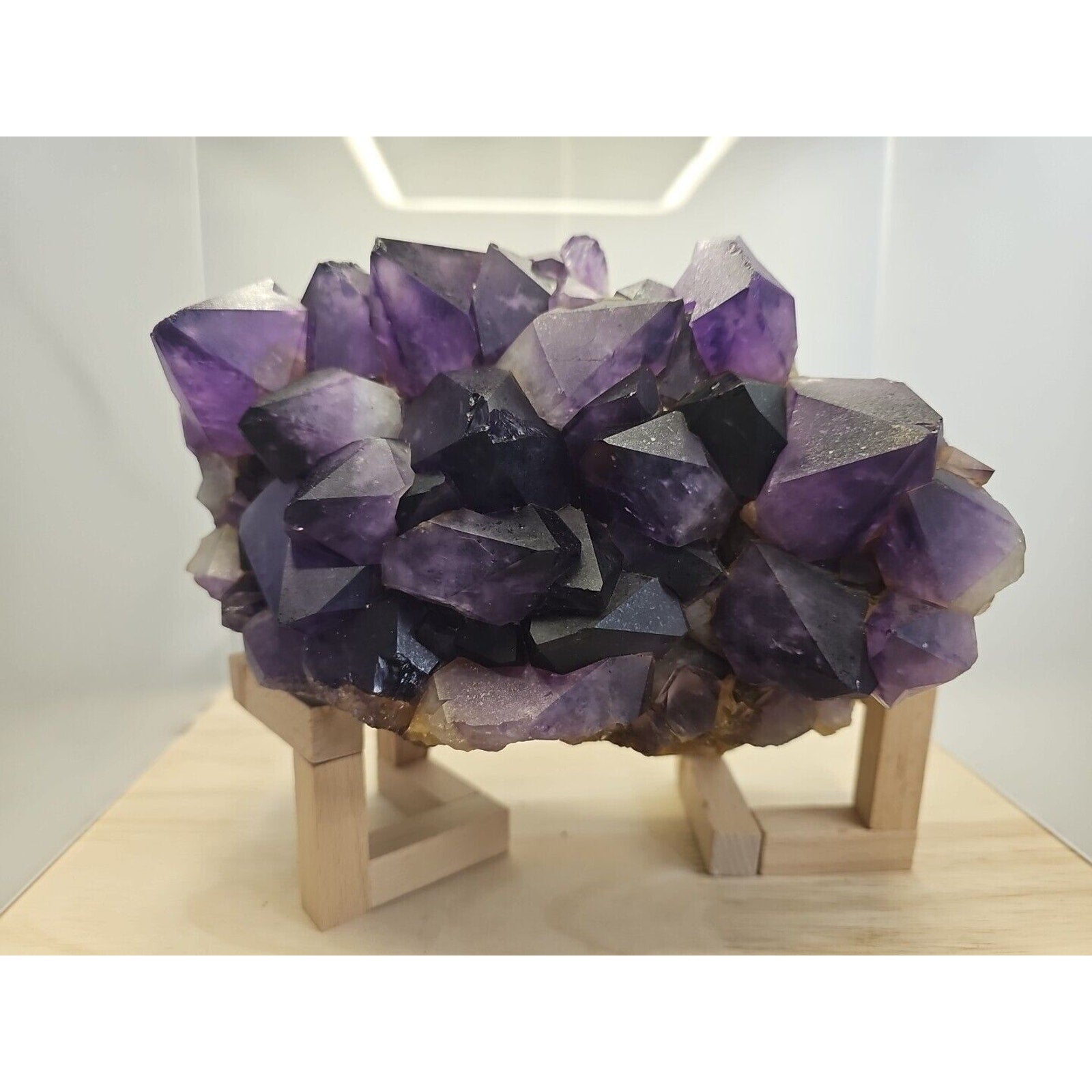 Large Crystal cluster natural amethyst geode quartz 8.2lb Point Crystal