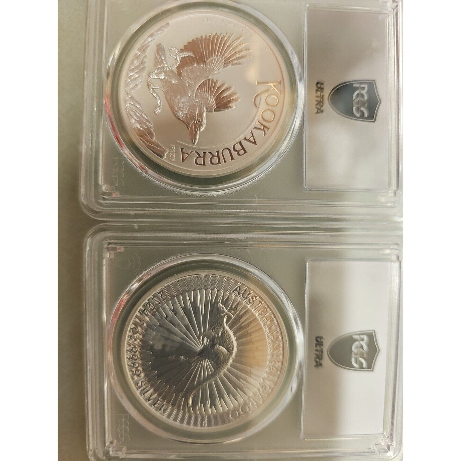 Ultra Breaks 2 coins Kookaburra & Kangaroo MS70 9999 SILVER Pair