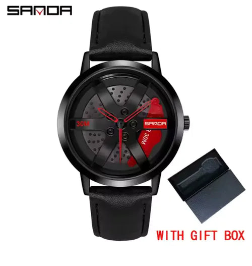 Load image into Gallery viewer, Men&#39;s 3D Car Wheel Sports Watch - Waterproof Quartz
