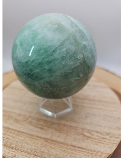 Load image into Gallery viewer, 1.43lb Natural Rainbow Fluorite Quartz Crystal Sphere Ball Polished
