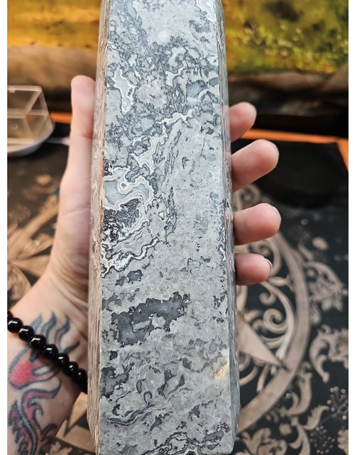 Load image into Gallery viewer, 4.83lb 10in Tall Crazy Lace Jasper Crystal Point Tower Healing

