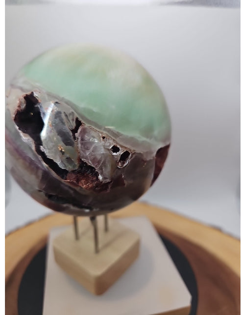Load image into Gallery viewer, Rainbow Fluorite Quartz Crystal Sphere - Polished Healing
