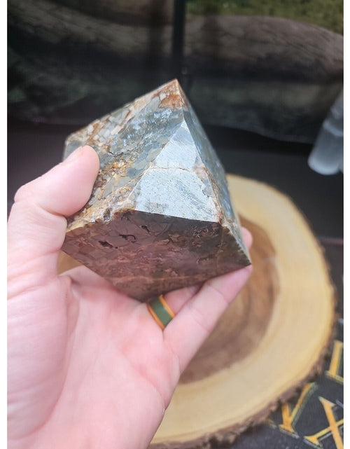 Load image into Gallery viewer, 1.87LB 1Pcs Natural Ocean Jasper Onyx Quartz Crystal Geode Square Heptahedron
