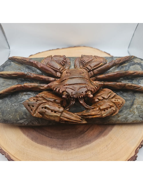 Load image into Gallery viewer, 7.4LB Natural Mao Gong shi crab skull hand carved crystal specimen healing
