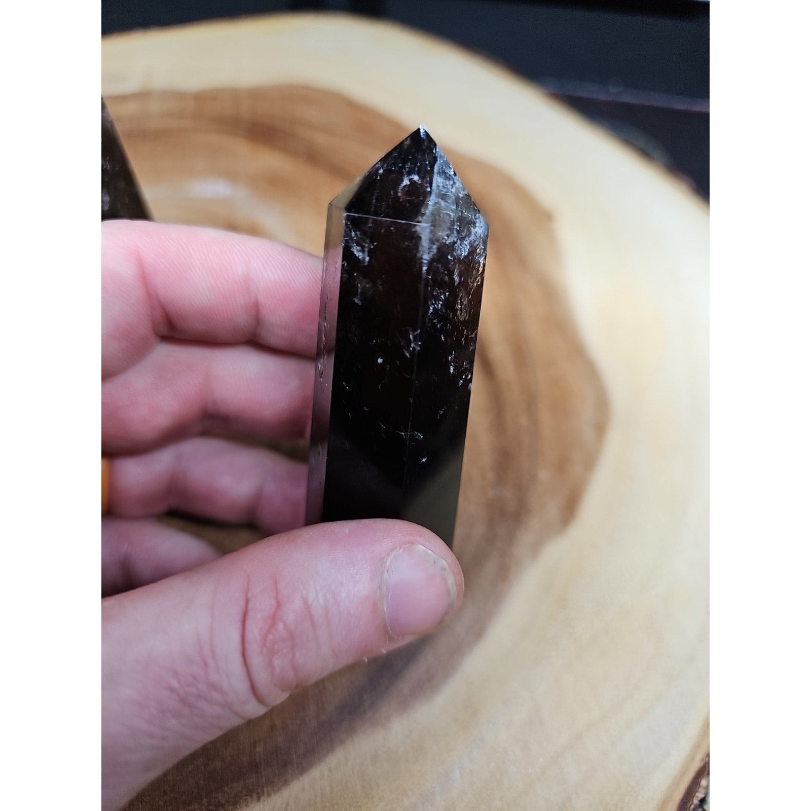 1 Pair Smoky Quartz Tower 192grams