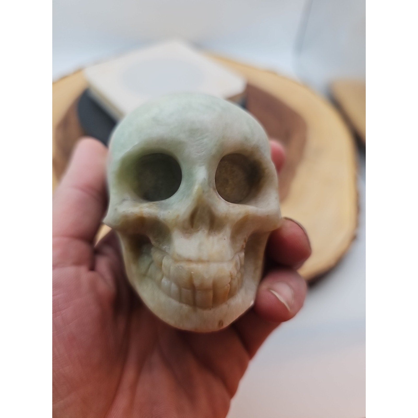 1lb Natural Jasper Calcite Skulls Crystal Carving Mixed Stones Healing