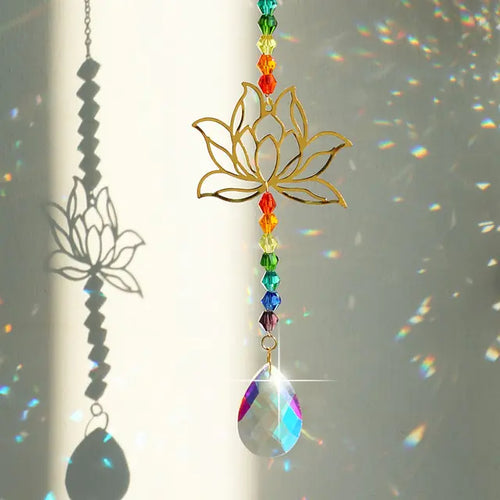 Load image into Gallery viewer, Suncatcher Crystal Sun and Moon Crystals Prism
