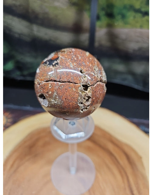 Load image into Gallery viewer, .72LB Natural Vesuvianite Agate Carnelian Crystal Geode Sphere Ball Healing
