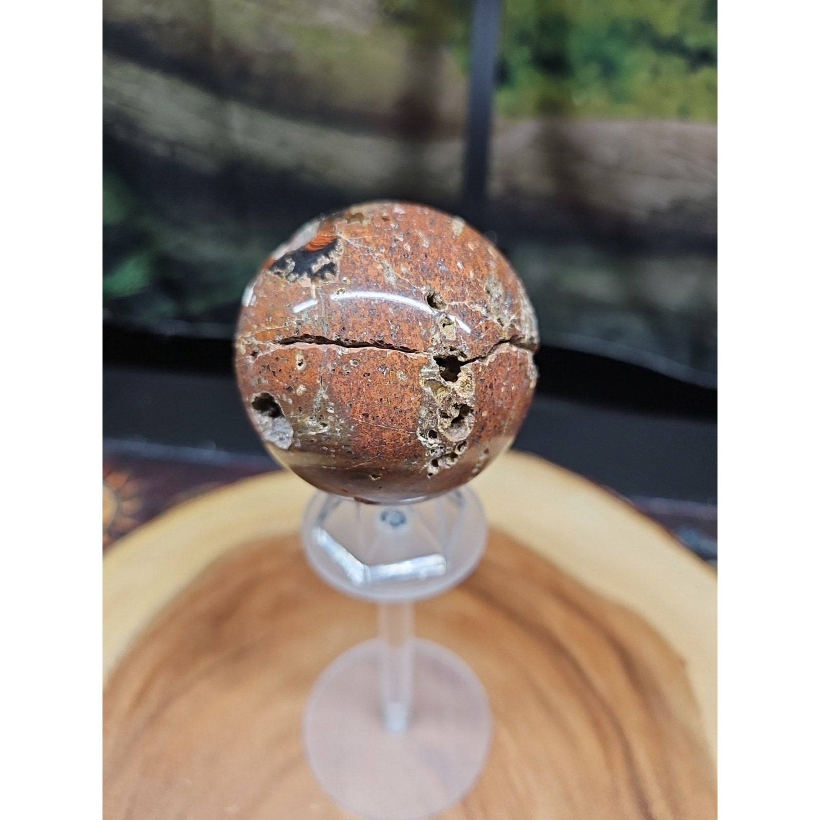 .72LB Natural Vesuvianite Agate Carnelian Crystal Geode Sphere Ball Healing