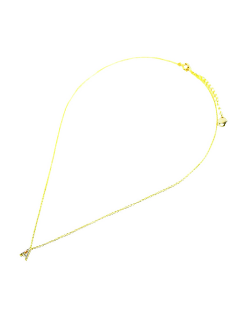 Load image into Gallery viewer, Block CZ Initial Necklace

