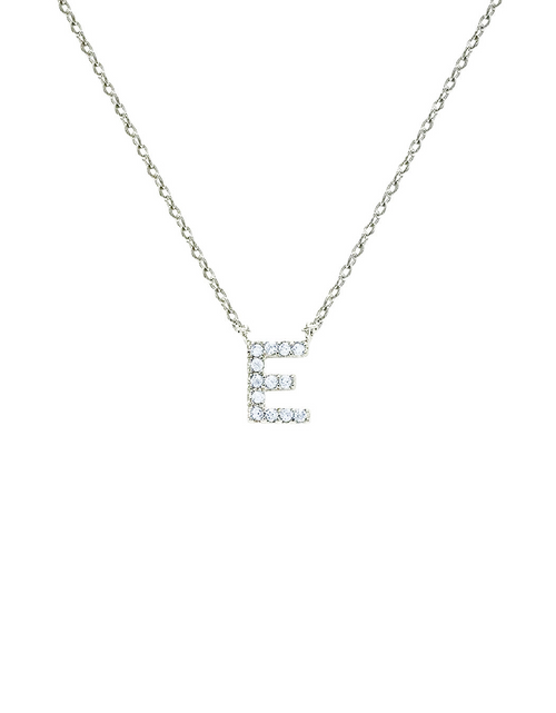 Load image into Gallery viewer, Block CZ Initial Necklace
