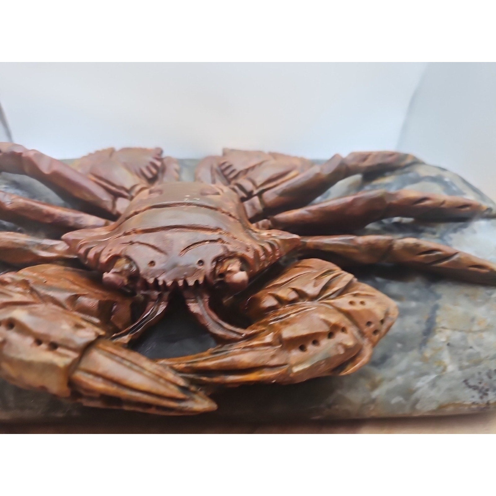 7.4LB Natural Mao Gong shi crab skull hand carved crystal specimen healing