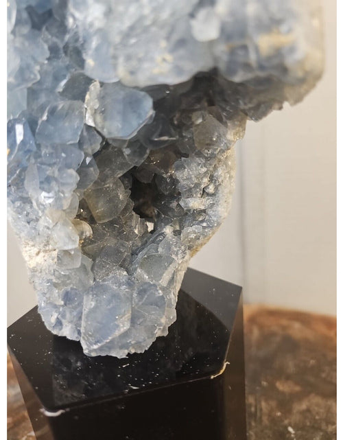 Load image into Gallery viewer, 4.90lbs Natural Baby Blue Celestite Quartz Crystal Geode Cluster Points Brazil
