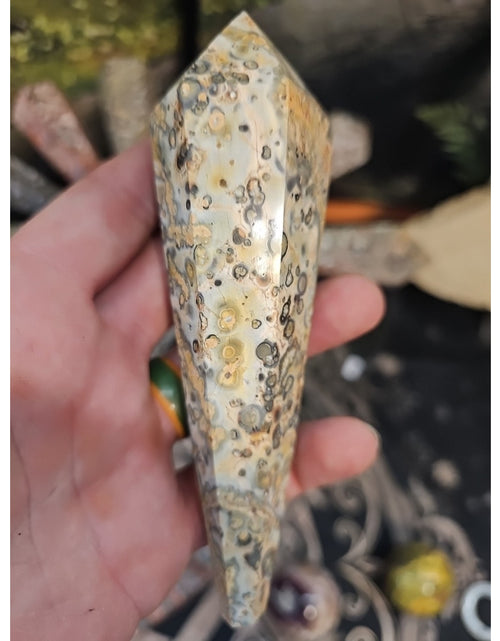 Load image into Gallery viewer, Natural Leopard Skin Jasper Crystal Scepter .40 Avg
