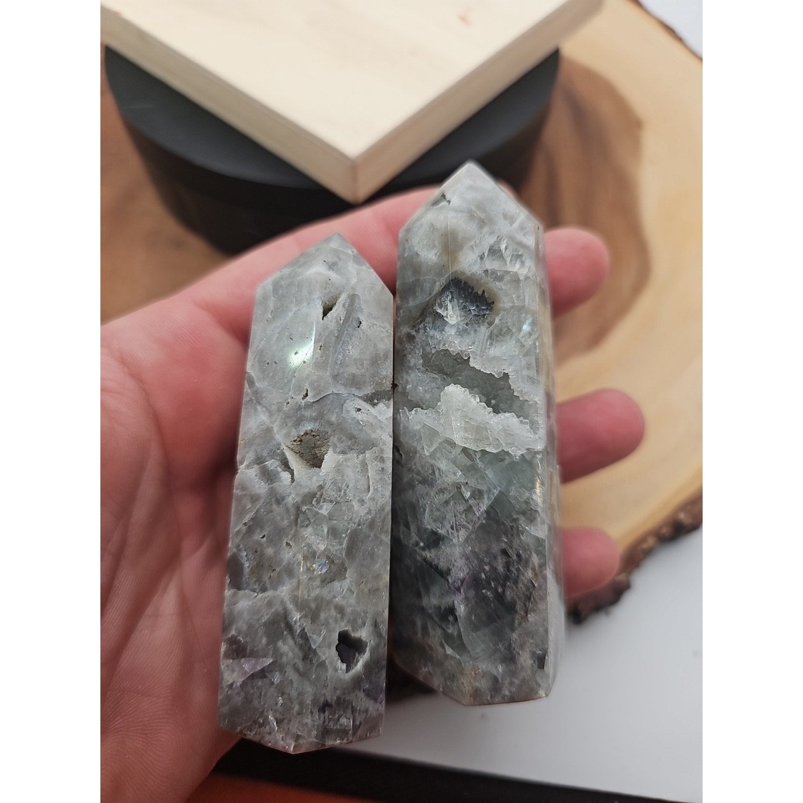 Fluorite Crystal Towers 1 Pair .56lb