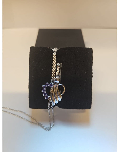 Load image into Gallery viewer, Amethyst Heart Necklace With 18in Sterling Silver Chain
