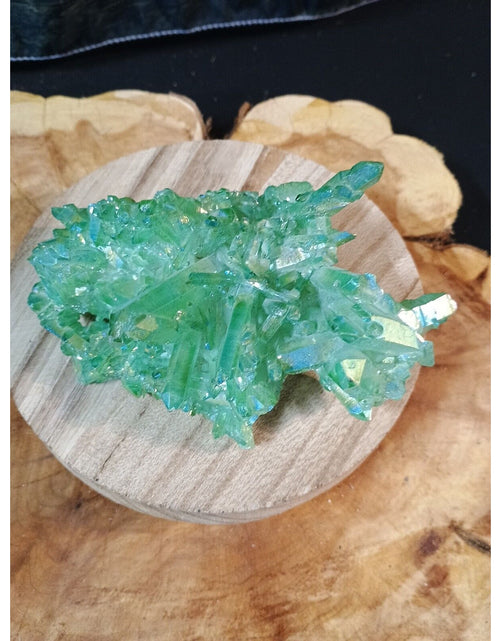 Load image into Gallery viewer, 0.7lbRainbow Aqua Aura Quartz Crystal Cluster Points Titanium Coating
