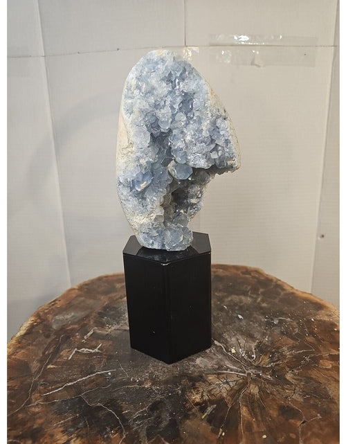 Load image into Gallery viewer, 4.90lbs Natural Baby Blue Celestite Quartz Crystal Geode Cluster Points Brazil
