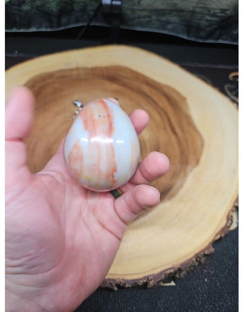 Load image into Gallery viewer, Ocean Jasper Egg Caramel Agate W/Stand 274grams

