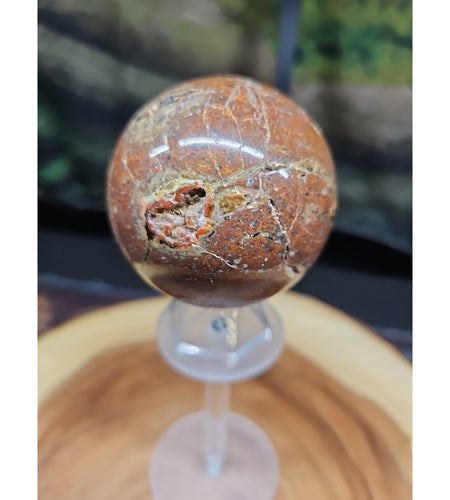 .91LB Natural Vesuvianite Agate Carnelian Crystal Geode Sphere Ball Healing