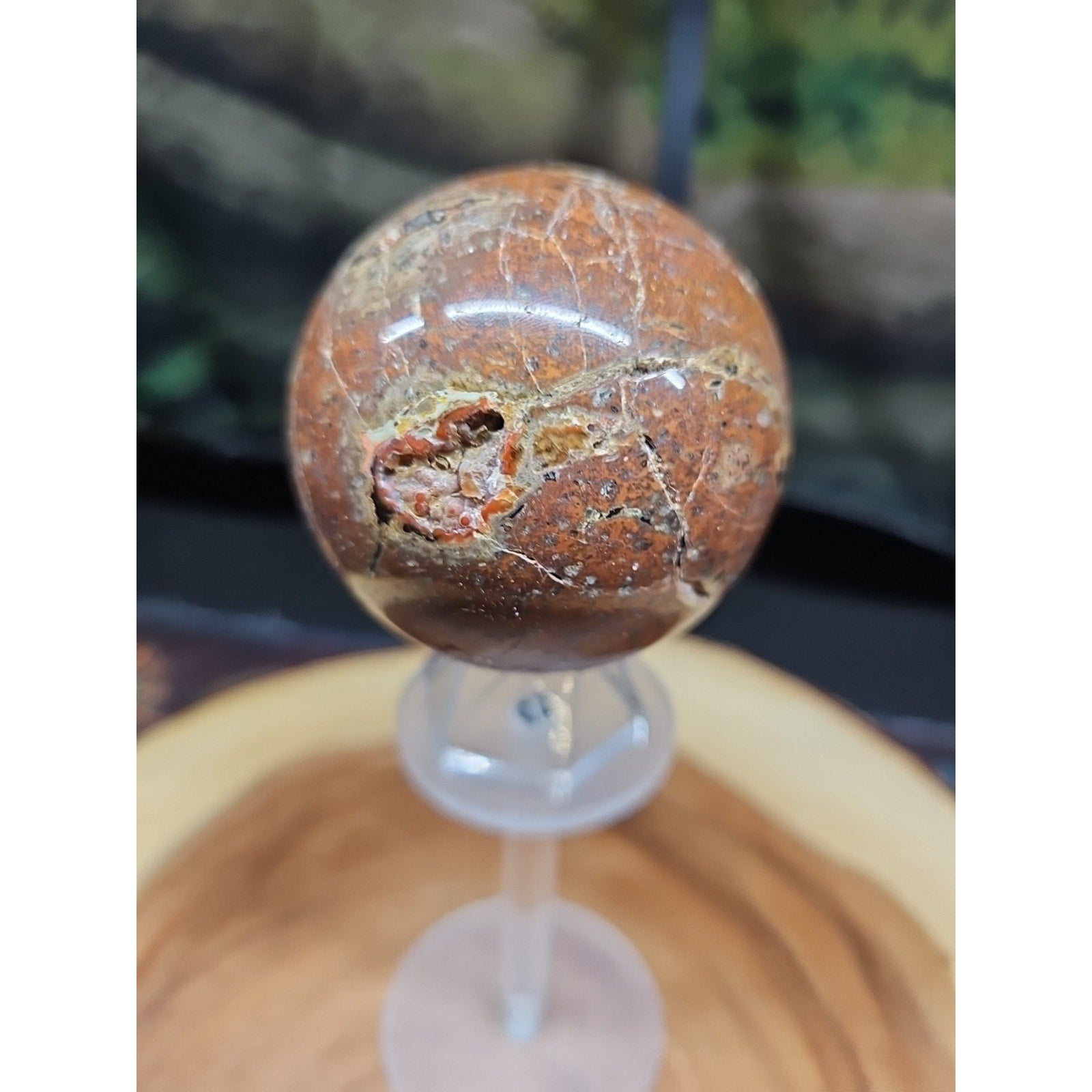 .91LB Natural Vesuvianite Agate Carnelian Crystal Geode Sphere Ball Healing