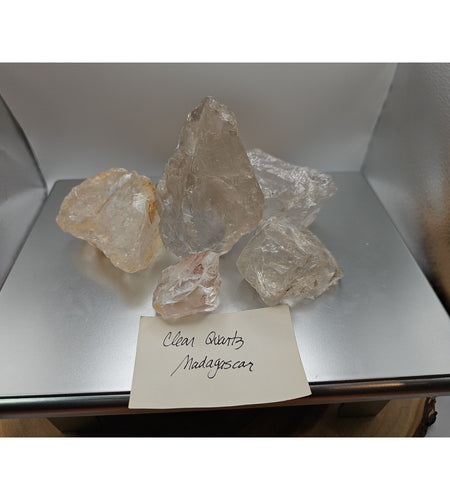 Quartz Crystal Clusters 1.48lbs 5pcs From Madagascar
