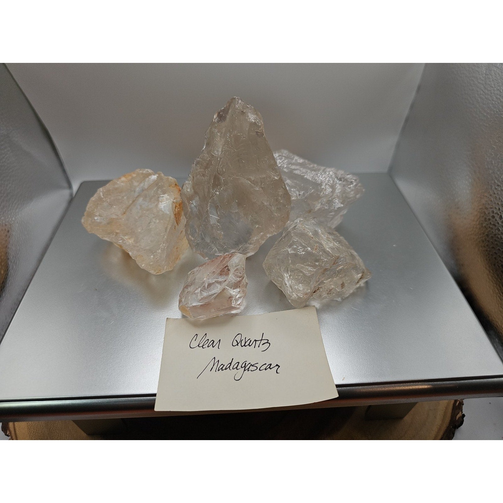 Quartz Crystal Clusters 1.48lbs 5pcs From Madagascar