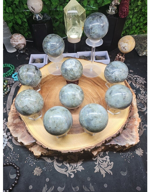 Load image into Gallery viewer, .95LB Avg 1Pc Natural Rainbow Labradorite Crystal Sphere Ball Polished
