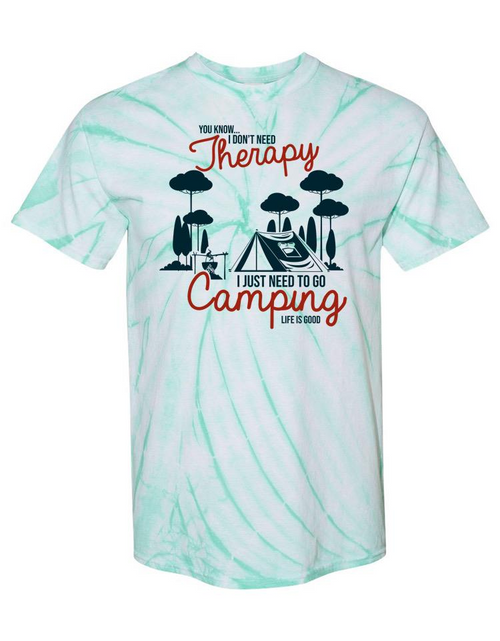 Load image into Gallery viewer, Need To Go Camping Tie Dye Tee -SPIdeals Designs

