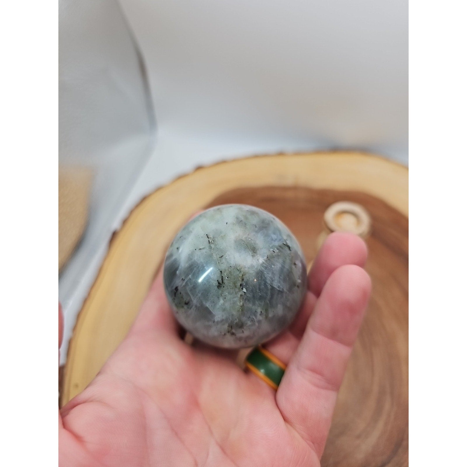 Labradorite Sphere 223g W/stand