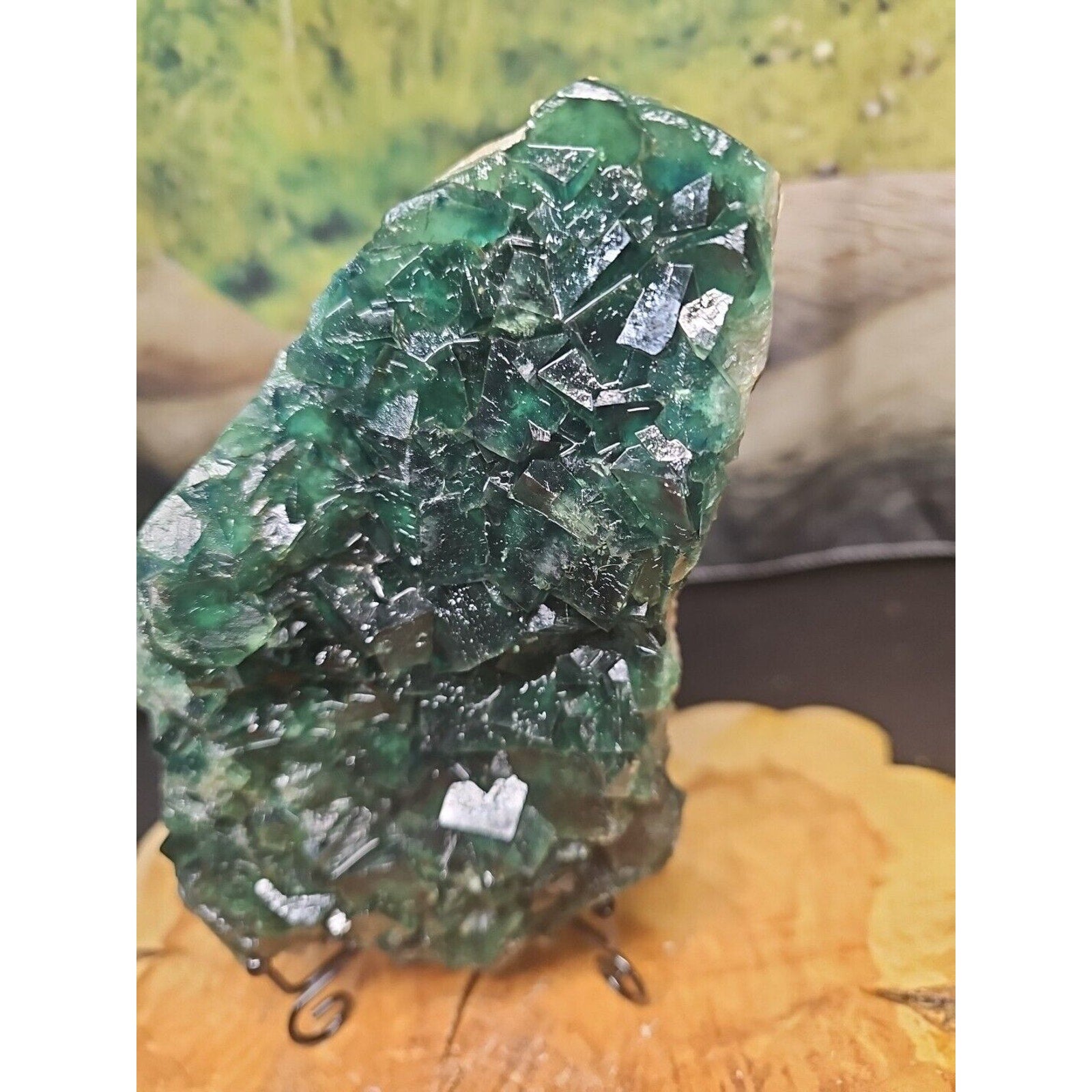 3.2lb NATURAL Green FLUORITE Quartz Crystal Cluster Mineral Specimen