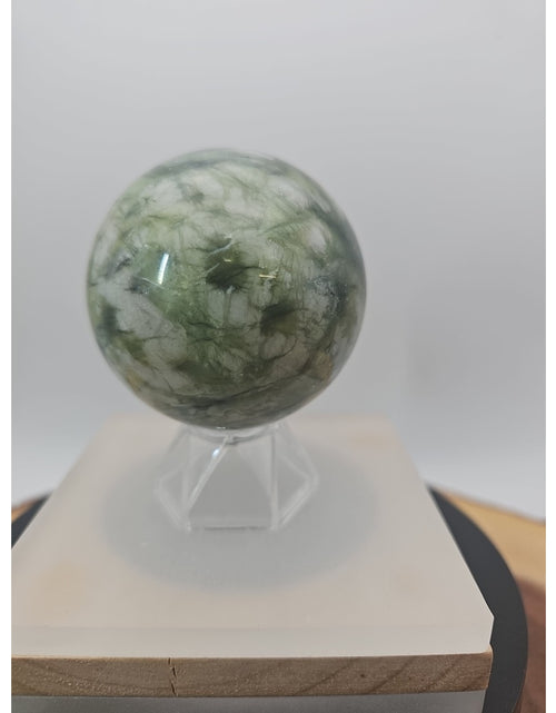 Load image into Gallery viewer, Green Ocean Jasper Sphere - 61mm, 318g - Stunning Crystal
