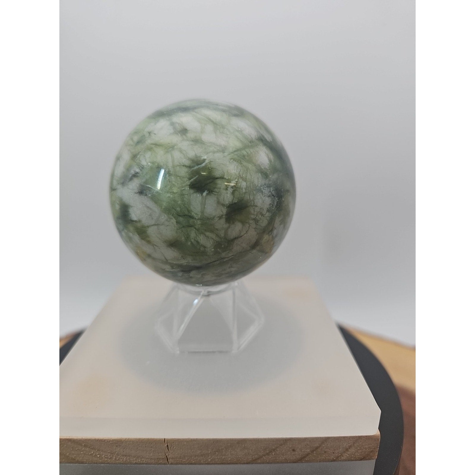 Green Ocean Jasper Sphere - 61mm, 318g - Stunning Crystal