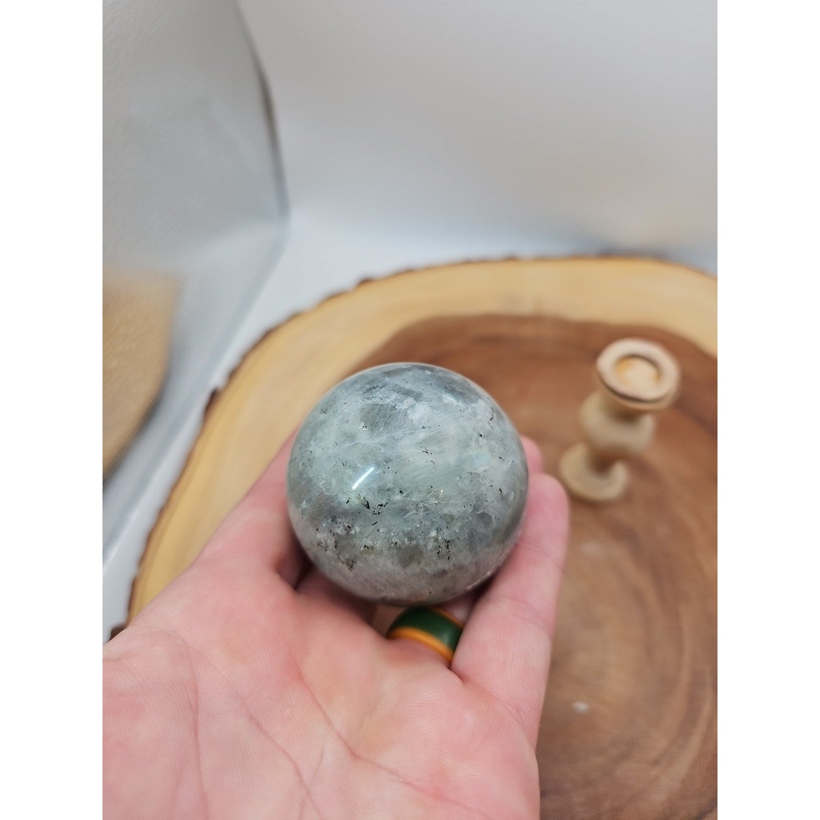 Labradorite Sphere 223g W/stand