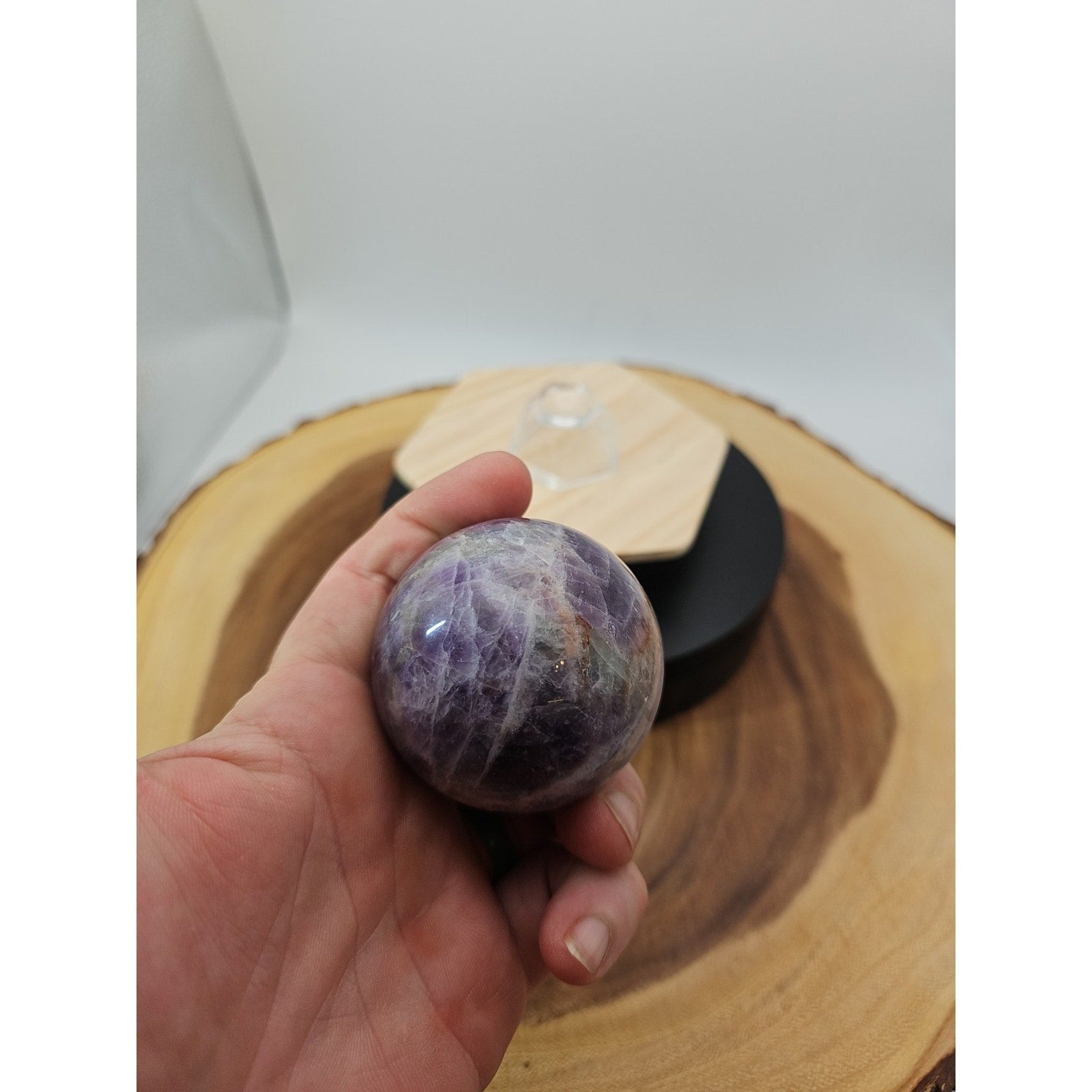 Chevron Amethyst Sphere 250g 56mm