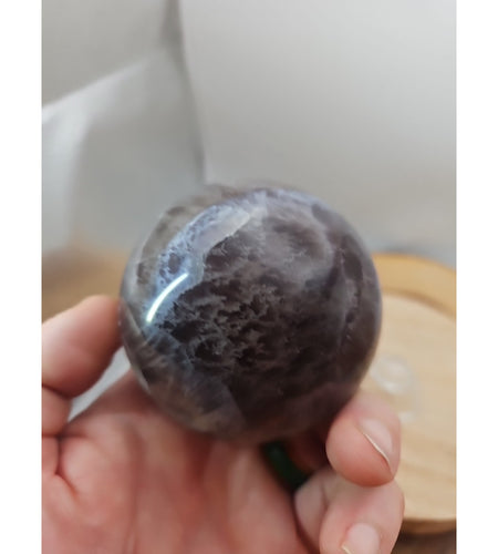 1.30lb Natural Rainbow Fluorite Quartz Crystal Sphere Ball Polished