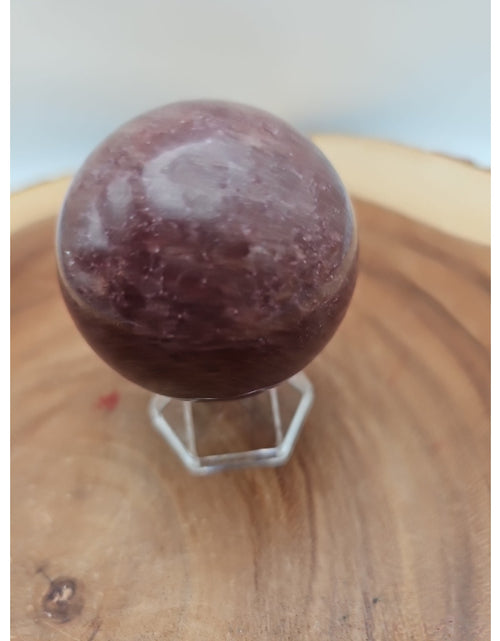 Load image into Gallery viewer, Strawberry Quartz Crystal Sphere 260g 55mm
