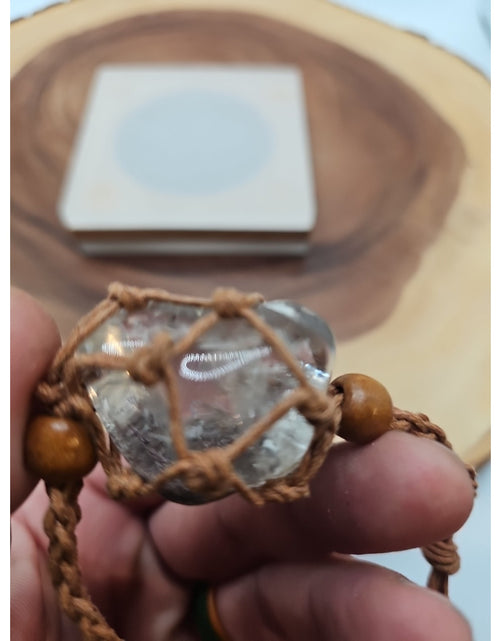 Load image into Gallery viewer, Huge ghost crystal bracelet W/hemp Rope
