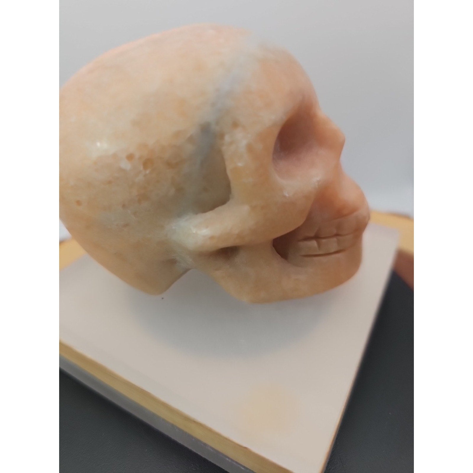 1.24lb Natural Jasper Calcite Skulls Crystal Carving Mixed Stones Healing